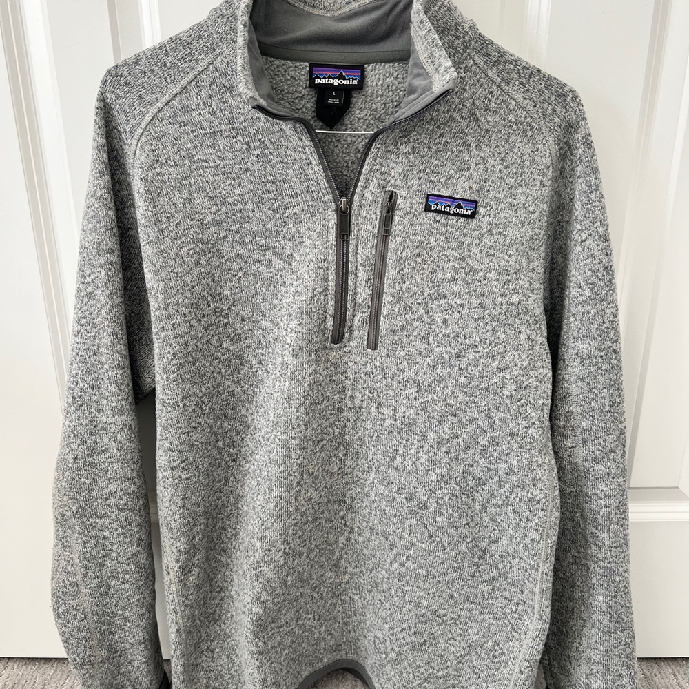 Patagonia Men's Better Sweater® 1/4-Zip Fleece Gray Size L